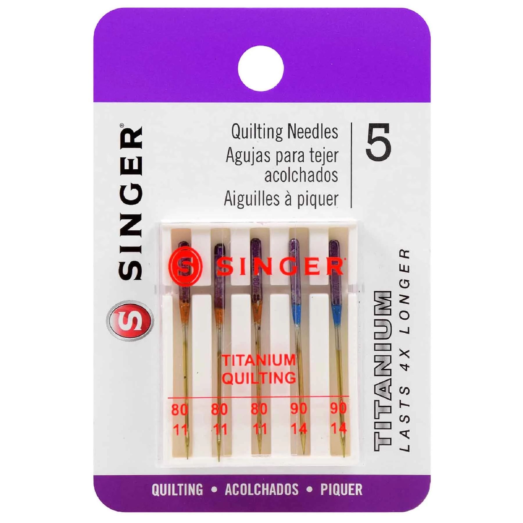 SINGER® Titanium Quilting Needles, Sizes 80/11 & 90/14 | SINGER®