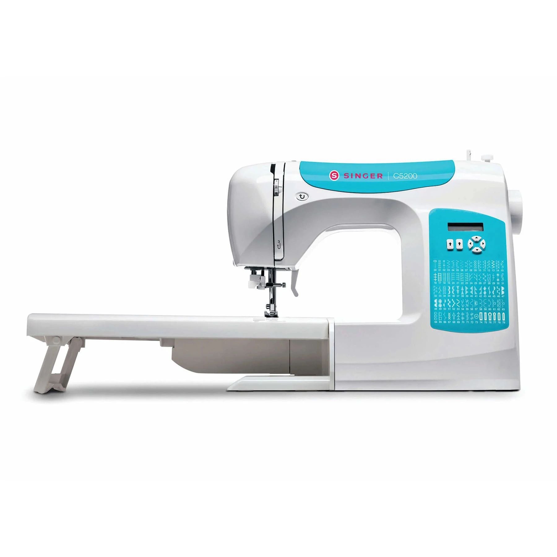 Singer C5200 Grey Sewing Machine, White 