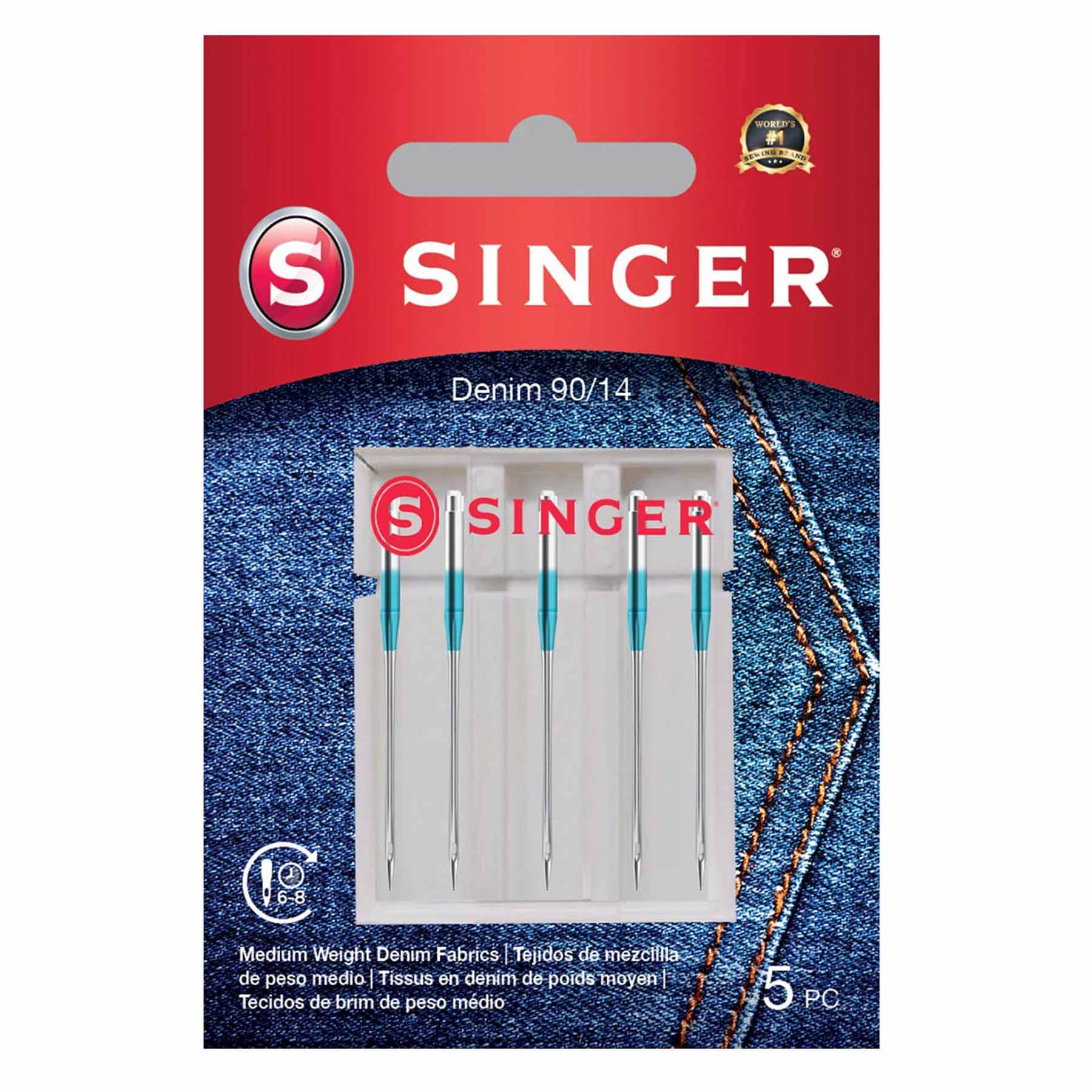 SINGER® Denim Needles Size 90/14 5-Pack