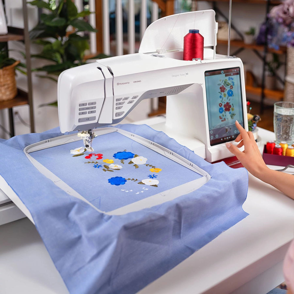 Husqvarna® Viking® DESIGNER RUBY™ 90 Sewing & Embroidery Machine | Husqvarna®  Viking®