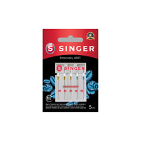 SINGER® Embroidery Needles Assorted Sizes 5-Pack
