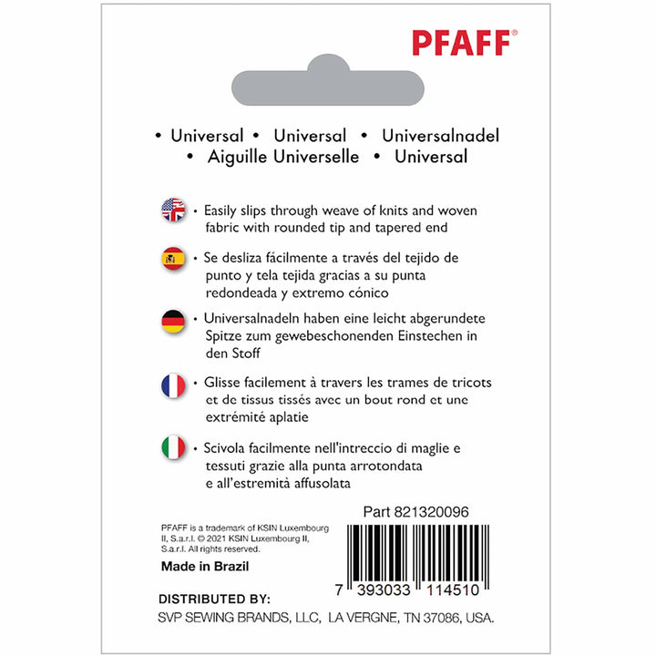 PFAFF® Agujas Universales Tamaño 90/14 Paquete de 5 2